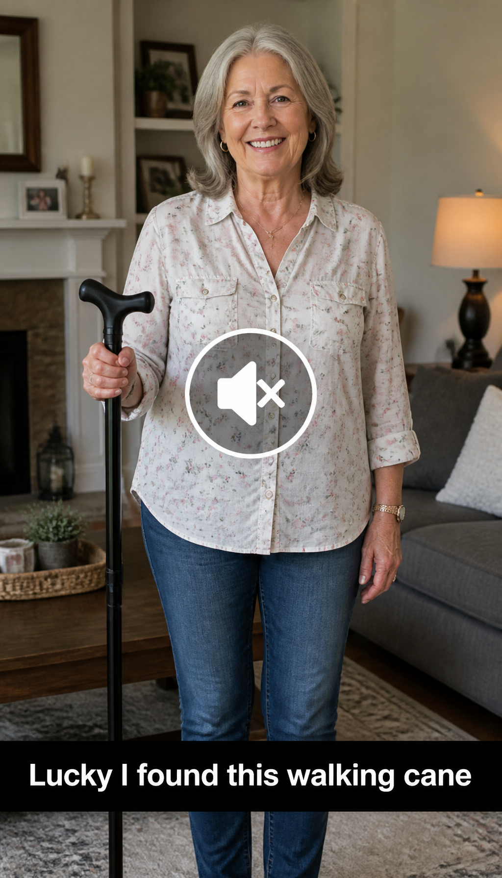 Soft-grip stability walking cane — gift idea for moms